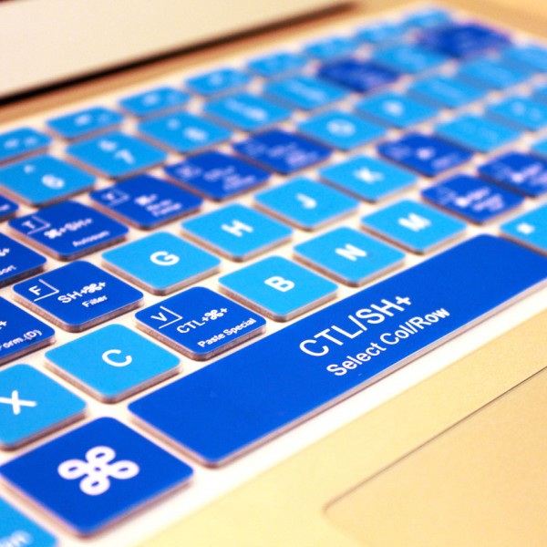 Cool Blue Excel Keyboard Cover • KeyCuts